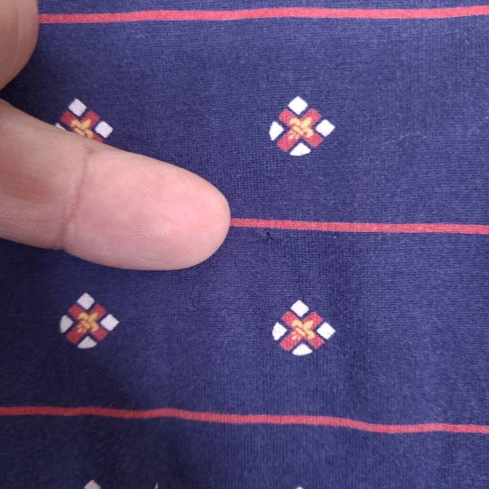Polo Ralph‎ Lauren Golf Polo Shirt Mens Large Crest Shield Geometric Striped